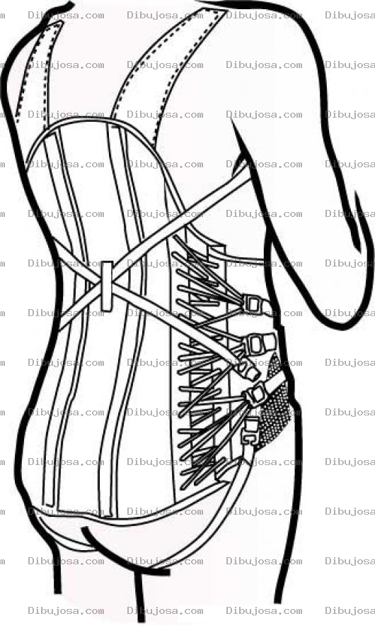 Dibujo para colorear Dibujo De Faja Correctora De Espalda Para Colorear