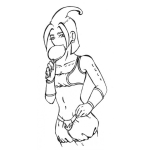 Dibujo para colorear Jugadora De Ping Pong Para Pintar Y Colorear