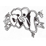 Dibujo para colorear Dibujo De Grafiti De Cholos Para Colorear Grafitis Pintados En La Pared