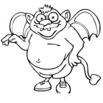 Dibujo para colorear Dibujo De Gargola Para Pintar Y Colorear A Gargolito