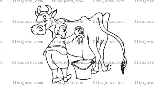 Dibujo para colorear Dibujo De Nino Lavando Una Vaca Para Colorear Muchacho Banando A Su Vaca Con Jabon Para Imprimir Y Pintar