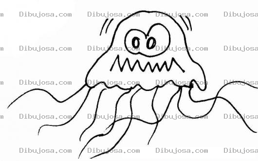 Dibujo para colorear Dibujo De Medusa Para Pintar Y Colorear