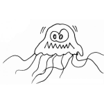 Dibujo para colorear Dibujo De Medusa Para Pintar Y Colorear