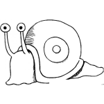 Dibujo para colorear Dibujo De Caracol Asustado Para Colorear