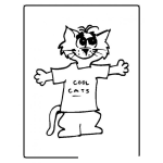 Dibujo para colorear colorear gato cholo