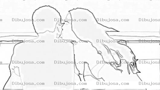 Dibujo para colorear El Beso De Ciudad De Deus Para Pintar Y Colorear