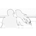Dibujo para colorear El Beso De Ciudad De Deus Para Pintar Y Colorear