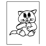 Dibujo para colorear colorear gatito cute