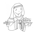 Dibujo para colorear Dibujo De La Madre Teresa Para Pintar Y Colorea A Madre Tereza Madreteresa