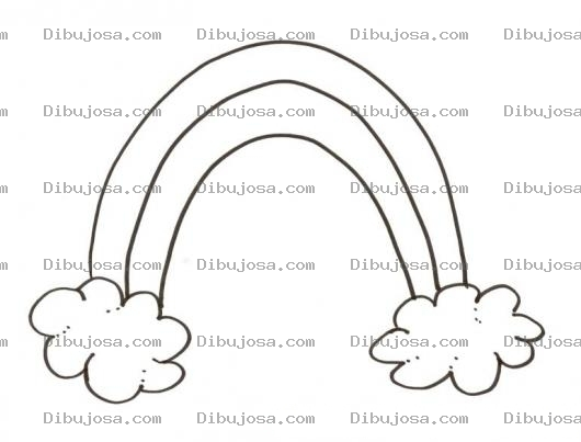 Dibujo para colorear Dibujo De Arcoiris Para Pintar