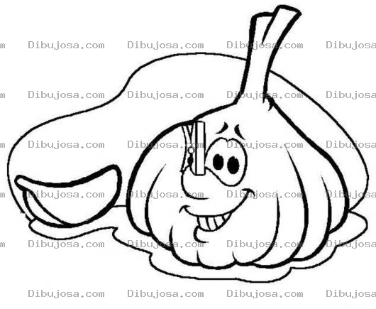 Dibujo para colorear Dibujo De Ajo Con La Nariz Tapada Para Pintar Y Colorear
