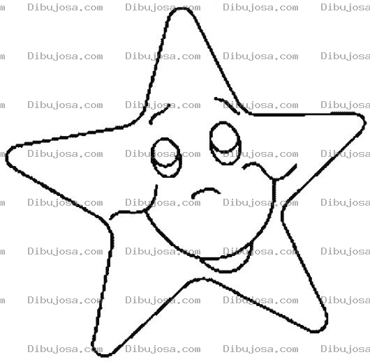 Dibujo para colorear Dibujo De Estrellita Feliz Para Colorear