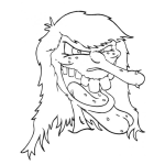 Dibujo para colorear Cara De Bruja Sin Gorro Para Pintar Y Colorear