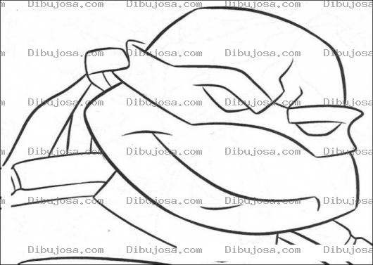 Dibujo para colorear Cara De La Tortuga Ninja Para Pintar Y Colorear