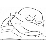 Dibujo para colorear Cara De La Tortuga Ninja Para Pintar Y Colorear