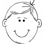 Dibujo para colorear Cara De Nino Para Pintar Y Colorear