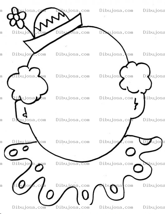 Dibujo para colorear Colorear Cara De Payaso Sin Ojos Sin Nariz Y Sin Boca