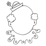 Dibujo para colorear Colorear Cara De Payaso Sin Ojos Sin Nariz Y Sin Boca