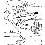 Dibujo para colorear Dibujo Del Coyote De Correcaminos Bipbip Marca Acme Para Pinta Y Colorear