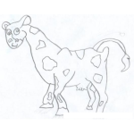 Dibujo para colorear Dibujo De Leona Con Cuerpo De Vaca Para Pintar Y Colorear