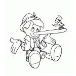 Dibujo para colorear Dibujo De Pinocho Y Pepe Grillo Para Pintar Y Colorear