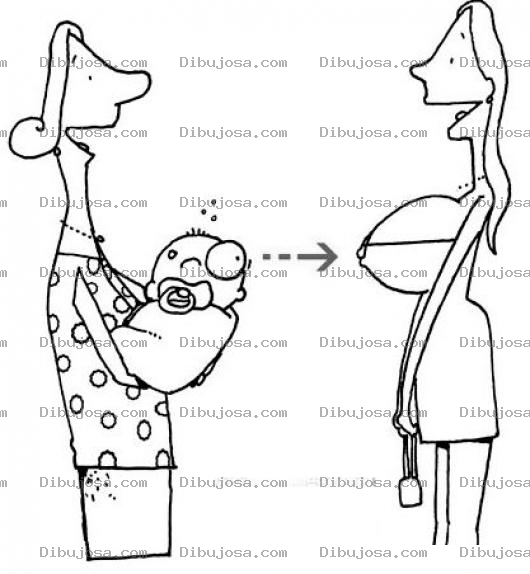 Dibujo para colorear Dibujo De Bebe Hambriento Para Pintar Y Colorear