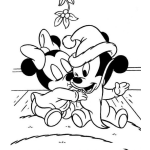 Dibujo para colorear Dibujo De Mimi Y Mickey Mouse De Pequenos Para Pintar Y Colorear