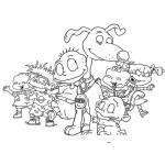Dibujo para colorear Dibujo De Los Personajes De Los Rugrats Para Pintar Y Colorear