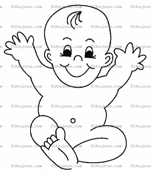 Dibujo para colorear Dibujo De Bebe Sin Ropa Para Pintar Y Colorear