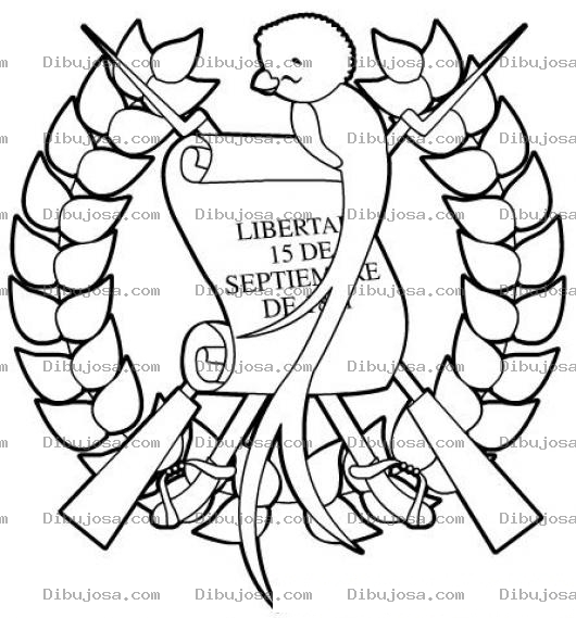 Dibujo para colorear Dibujo Infantil Del Escudo De La Republica De Guatemala Para Iprimir Pintar Y Colorear
