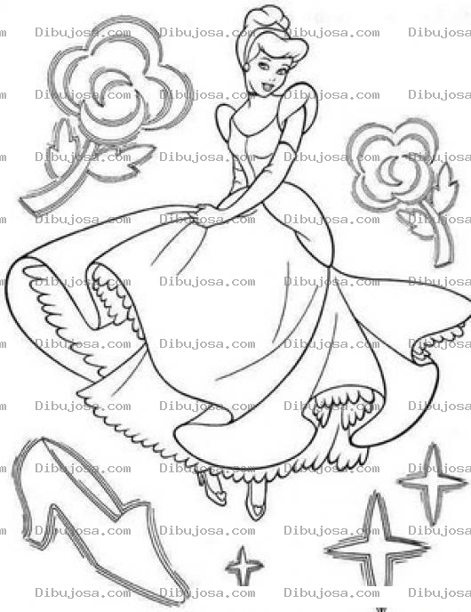 Dibujo para colorear Vestido Y Accesorios De Princesa Para Pintar Y Colorear