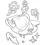 Dibujo para colorear Vestido Y Accesorios De Princesa Para Pintar Y Colorear