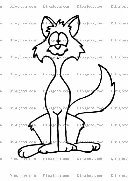 Dibujo para colorear colorear gato tontin