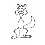 Dibujo para colorear colorear gato tontin