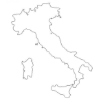 Dibujo para colorear Dibujo Del Mapa De Italia Para Pintar Y Colorear