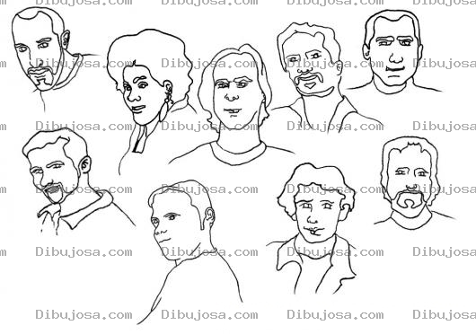 Dibujo para colorear Dibujo De Personas Para Pintar Y Colorear Varia Gente