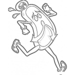 Dibujo para colorear Dibujo De Reloj Corriendo Apresuradamente Para Pintar Y Colorear