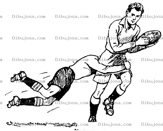 Dibujo para colorear Dibujo De Futbol Americano Sin Casco Para Pintar Y Colorear