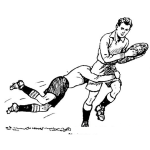 Dibujo para colorear Dibujo De Futbol Americano Sin Casco Para Pintar Y Colorear