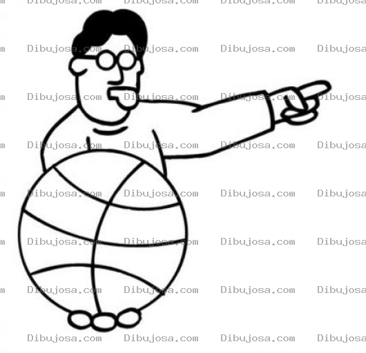 Dibujo para colorear Dibujo De Arbitor De Basketball Para Pintar Y Colorear Arbitro De Baloncesto