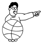 Dibujo para colorear Dibujo De Arbitor De Basketball Para Pintar Y Colorear Arbitro De Baloncesto