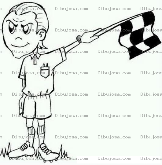 Dibujo para colorear Dibujo De Arbitro De Futbol Para Pintar Y Colorear Arbitro De Football Para Imprimir