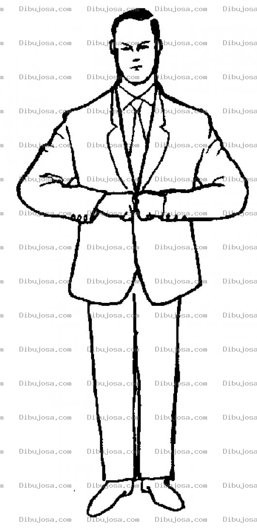 Dibujo para colorear Dibujo De Hombre Trajeado Para Pintar Y Colorear