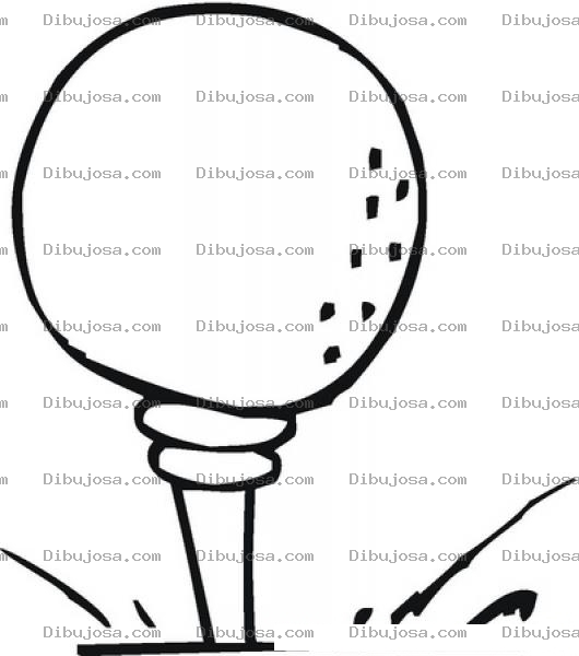 Dibujo para colorear Pelota De Golf Para Pintar Y Colorear