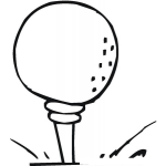 Dibujo para colorear Pelota De Golf Para Pintar Y Colorear