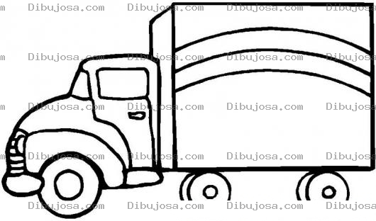 Dibujo para colorear Dibujo De Camion De Mudanzas Para Pintar Y Colorear