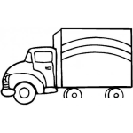 Dibujo para colorear Dibujo De Camion De Mudanzas Para Pintar Y Colorear