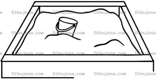 Dibujo para colorear Dibujo De Cajon De Arena Para Pintar Y Colorear Arenero