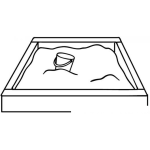 Dibujo para colorear Dibujo De Cajon De Arena Para Pintar Y Colorear Arenero