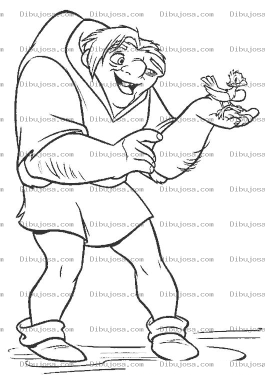 Dibujo para colorear Dibujo Del Jorobado Coasimodo Backpack Para Pintar Y Colorear